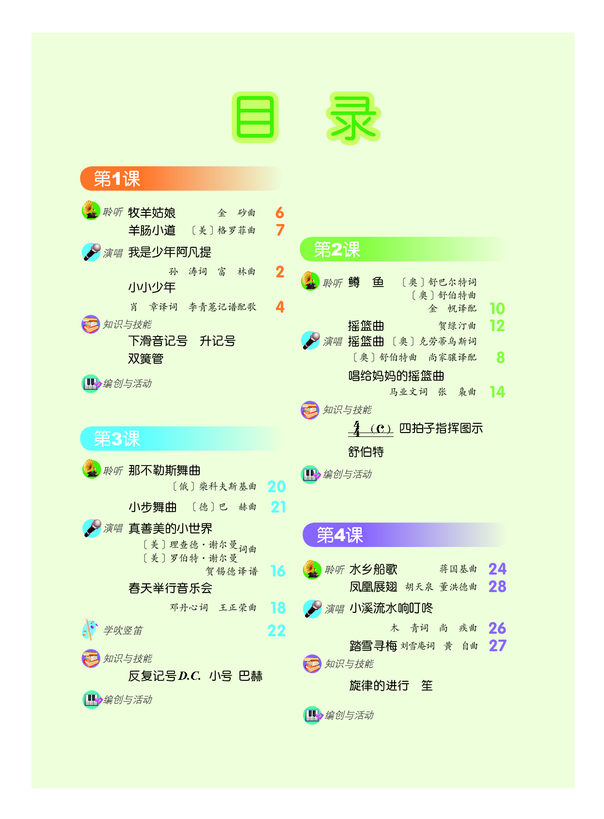 人音版4年级音乐下册【高清教材】.pdf 第3页