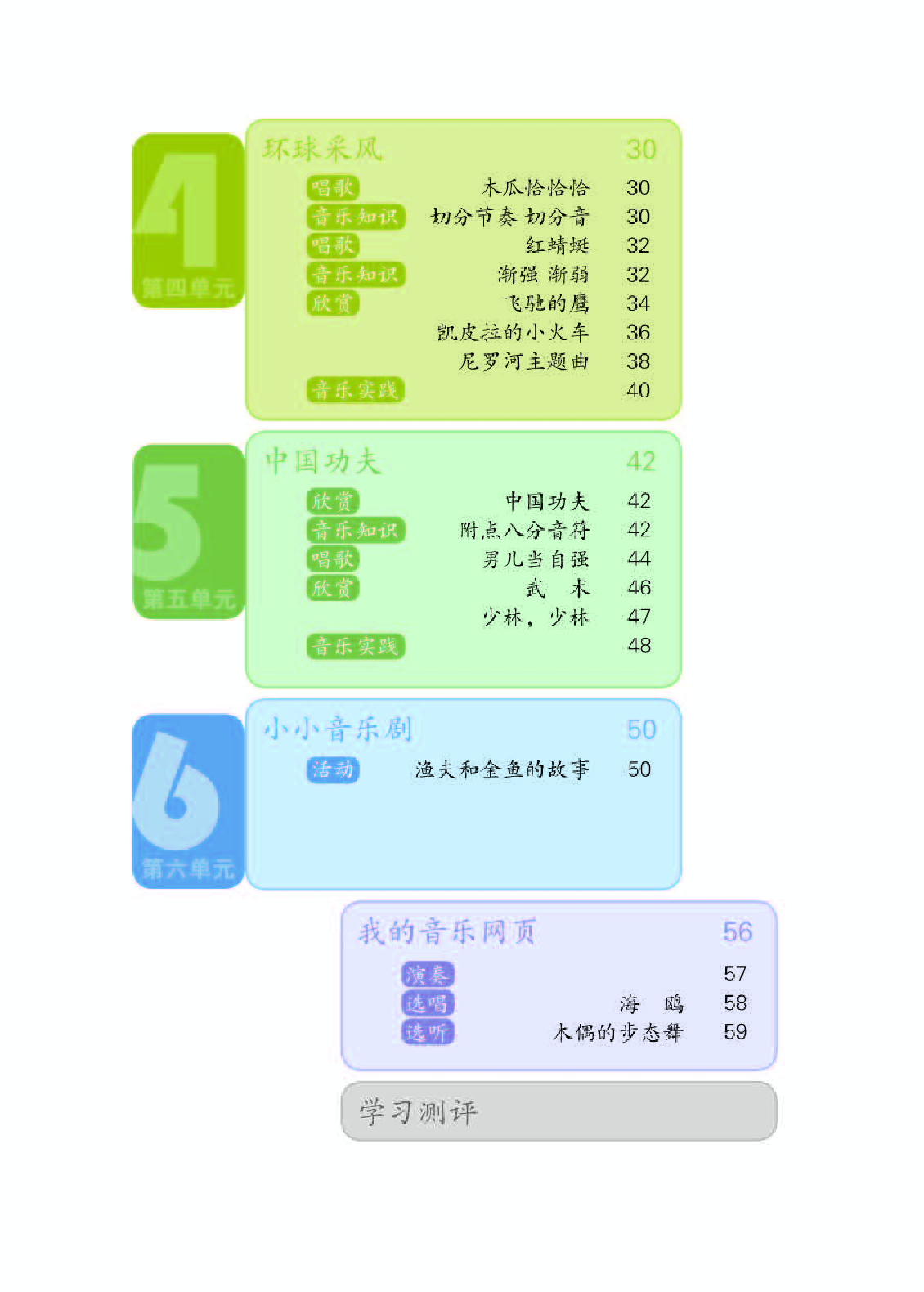 人教版4年级音乐下册【高清教材】.pdf 第5页