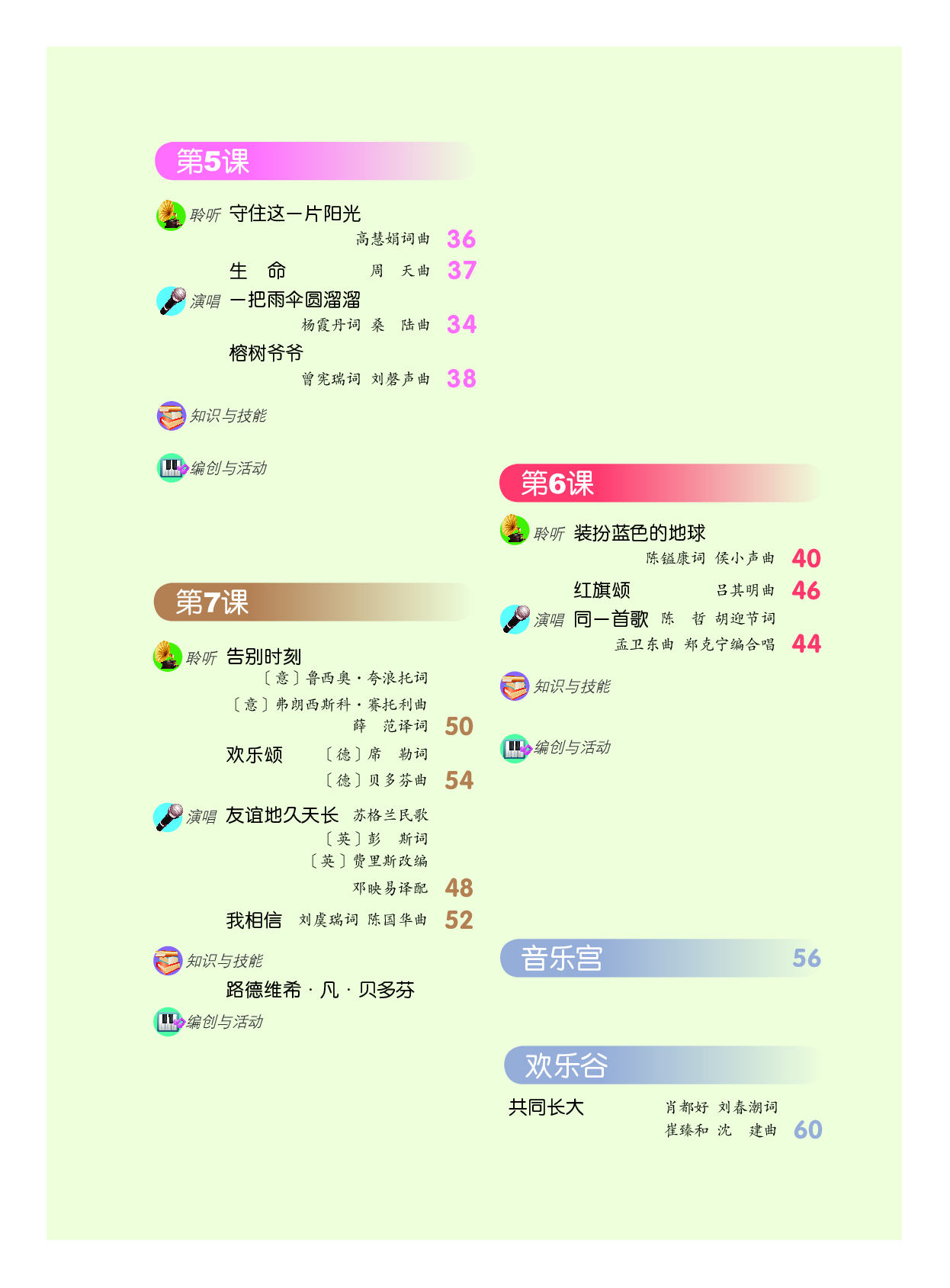 六年级下册音乐北京版（五线谱）电子课本.pdf 第4页