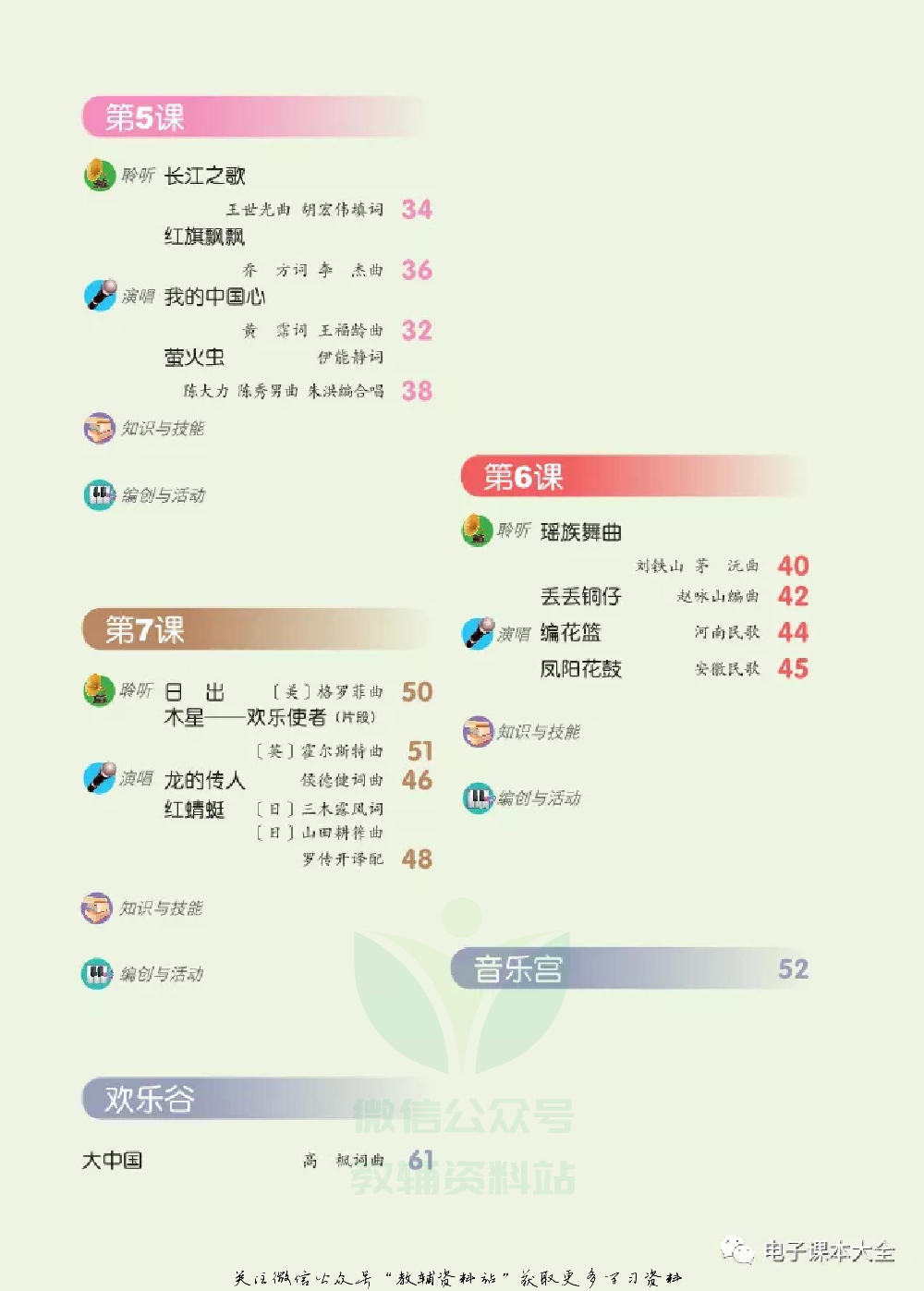 六年级上册音乐北京版（五线谱）电子课本.pdf 第4页